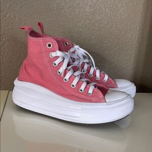 Pink Chuck Taylor All Star Move Platform Canvas big kids size 4.5